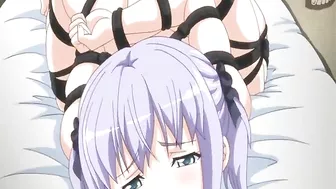 Bondage Hentai - Plugs Vibrator in Her Ass and Wet Pussy