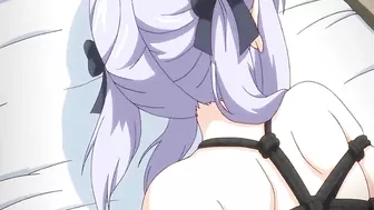 Bondage Hentai - Plugs Vibrator in Her Ass and Wet Pussy