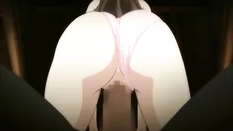 Anime Titjob and Cock Ride with Busty Titties