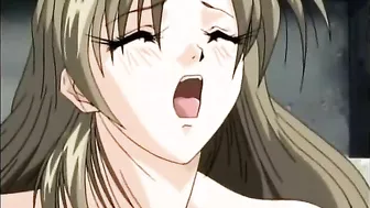 Busty Hentai Foursome Fucked and Cummed, featuring busty women and intense hentai action.