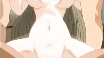 Busty Hentai Foursome Fucked and Cummed, featuring busty women and intense hentai action.