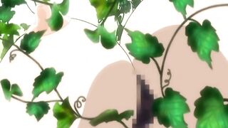 Busty Hentai's Big Boobs Get Squeezed in the Flower Garden