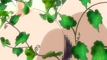 Busty Hentai's Big Boobs Get Squeezed in the Flower Garden