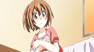 Busty Anime Coed's First Kiss and Hard Sex
