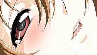 Busty Anime Coed's First Kiss and Hard Sex