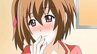 Busty Anime Coed's First Kiss and Hard Sex