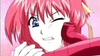 Redhead Anime Sex Toy Penetrated by Tentacles