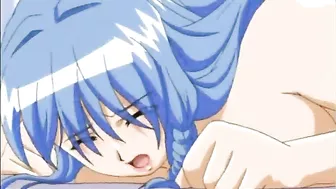 Busty Anime Girl Gets Blowjob from Big Dick under the Covers