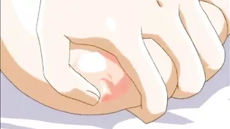 Busty Anime Girl Gets Blowjob from Big Dick under the Covers