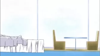 Busty Anime Girl Gets Blowjob from Big Dick under the Covers