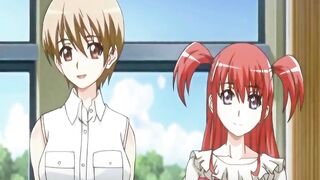 Bound Japanese Anime Bigboobed Lesbian Dildoing Wet Pussy