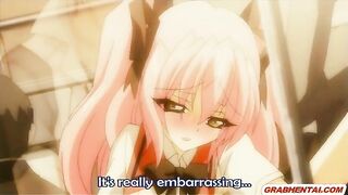 Schoolgirl Anime Cutie Sucks Dick and Face Splashes Cum