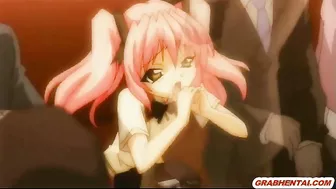 Schoolgirl Anime Cutie Sucks Dick and Face Splashes Cum