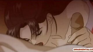 Japanese Anime Babe Sucks Stiff Cock