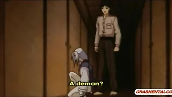 Japanese Anime Babe Sucks Stiff Cock