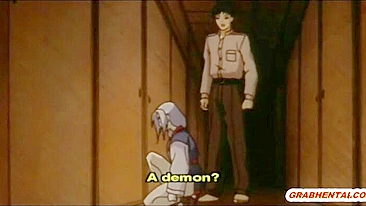 Japanese Anime Babe Sucks Stiff Cock