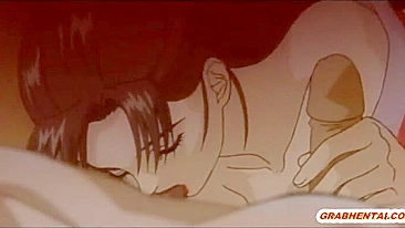 Japanese Anime Babe Sucks Stiff Cock