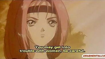 Japanese Anime Babe Sucks Stiff Cock