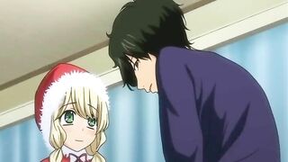 Busty Anime Santa's Naughty Hardcore Poking and Cream Pie