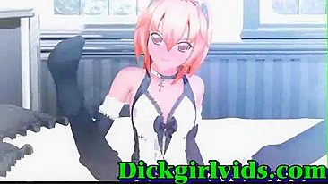 Shemale Hentai Anime Toon Masturbates and Gets Fucked