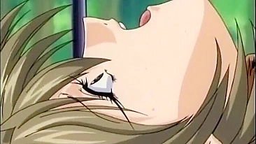 Sexy Bondage Hentai Gets Squeezed Tight and Dildoed Wet Pussy