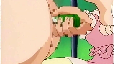 Sexy Bondage Hentai Gets Squeezed Tight and Dildoed Wet Pussy