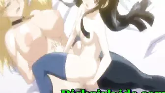 Shemale Fucks Anime Hentai with Giant Tits and Gets Juiced