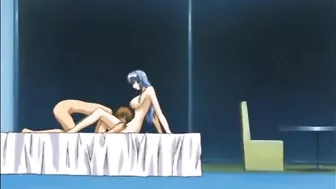 Hentai Self-Squeezing Her Big Boobs and Licking Pussy