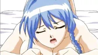 Hentai Self-Squeezing Her Big Boobs and Licking Pussy