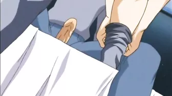 Hentai Self-Squeezing Her Big Boobs and Licking Pussy