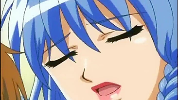 Hentai Self-Squeezing Her Big Boobs and Licking Pussy