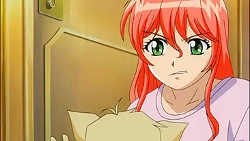 Hentai Self-Squeezing Her Big Boobs and Licking Pussy