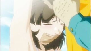 Hentai Bondage with Muzzle and Her Huge Boob Squeeze