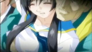 Hentai Bondage with Muzzle and Her Huge Boob Squeeze