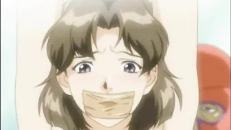 Hentai Bondage with Muzzle and Her Huge Boob Squeeze