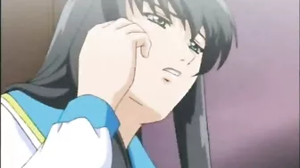 Hentai Bondage with Muzzle and Her Huge Boob Squeeze