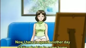 Hentai Bondage with Muzzle and Her Huge Boob Squeeze