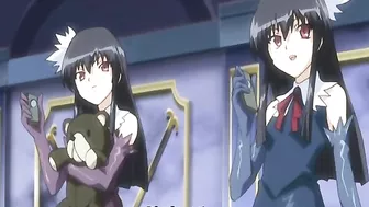 Two Busty Shemales in Hot Anime Fuck Session, featuring big boobs and chains.