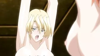 Two Busty Shemales in Hot Anime Fuck Session, featuring big boobs and chains.