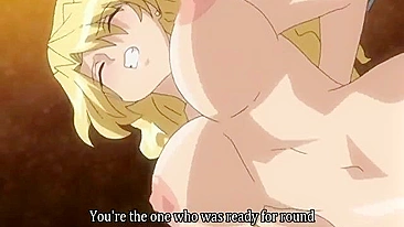 Two Busty Shemales in Hot Anime Fuck Session, featuring big boobs and chains.