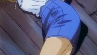 Hentai Schoolgirl's Tits Squeezed in Bondage