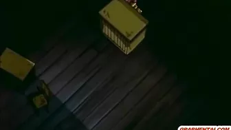 Hentai Schoolgirl's Tits Squeezed in Bondage