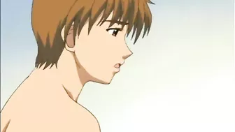 Busty Hentai Redhead Tittyfucks with Dildo and Big Breasts