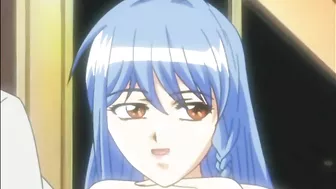 Busty Hentai Redhead Tittyfucks with Dildo and Big Breasts