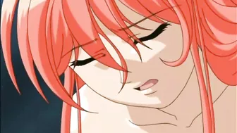 Busty Hentai Redhead Tittyfucks with Dildo and Big Breasts