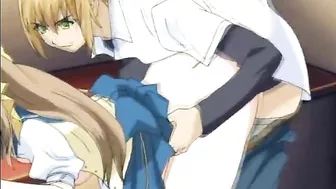 Busty Schoolgirl Gets Hot and Horny with Anime Porn