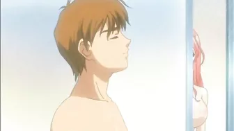 Redhead Hentai Gets Squeezed and Licked her Big Boobs