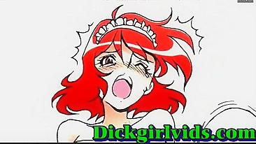 Busty Anime Shemale Fucked Hardcore in Bed