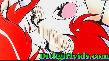 Busty Anime Shemale Fucked Hardcore in Bed