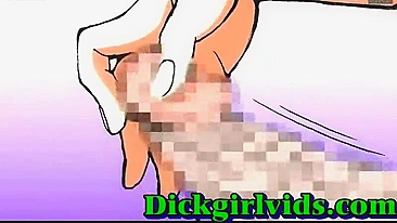 Busty Anime Shemale Fucked Hardcore in Bed